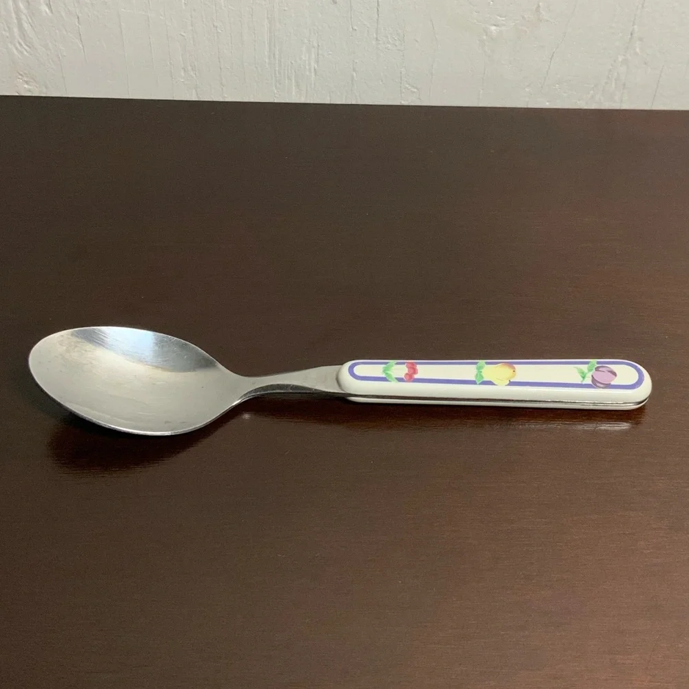 Pfaltzgraff Hopscotch Fruit Teaspoon Silverware Flatware Farmhouse